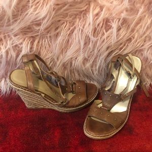 Stuart Weitzman brown wedges